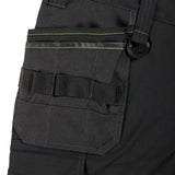Stretch slim fit holster pocket work trousers in black - sudbury