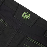 Stretch slim fit holster pocket work trousers in black - sudbury