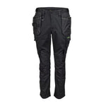 Apache stretch slim fit holster pocket work trousers in black - sudbury