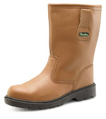 Thinsulate s3 safety rigger boots steel toe and midsole tan - beeswift ctf28