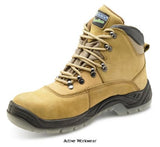 Thinsulate Water Resistant Safety Boot Nubuck S3 Steel Toecap and midsole - Ctf25 Dual Density PU - TPU , 200 Joule steel toe cap, Steel midsole protection, Shock Absorber heel, Anti-static, Slip resistant, Water penetration resistant, Breathable membrane lining, Conforms to EN ISO 20345:2011 S3 WR SRC
