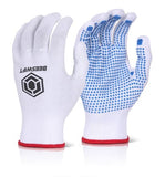 Tronix nylon fibre blue dot safety glove (pack of 100 pairs) - tbd
