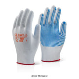 Tronix nylon fibre blue dot safety glove - tbd