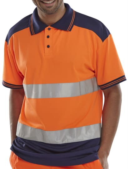 Two tone hi vis polo shirt en471 hi visibility beeswift cpkstten