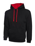 Uneek contrast hooded sweatshirt -507