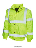 Uneek hi vis bomber jacket-804 hi vis jackets uneek active-workwear