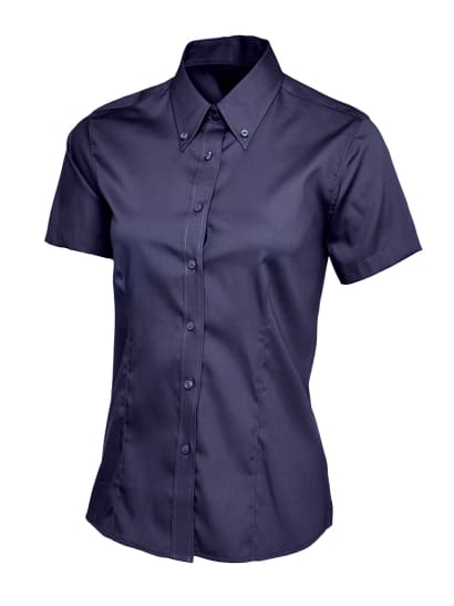 Uneek ladies pinpoint oxford half sleeve shirt-704