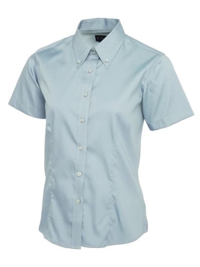 Uneek ladies pinpoint oxford half sleeve shirt-704