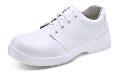 Vegan friendly micro fibre tie safety shoe white s2 beeswift cf822