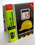 Vitalid large personal emergency id system hard hat/clothing - wsid02