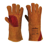 Welders 330 split leather reinforced palm gauntlet - a530