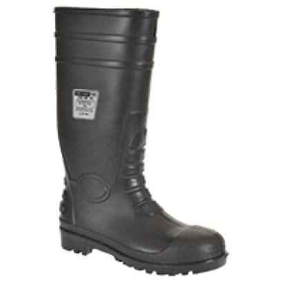 Wellington boot s5 steel toe and midsole portwest total safety fw95