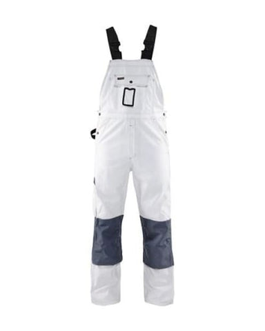 White blaklader 2611 painters dungarees for workwear comfort