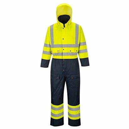 Winter hi viz waterproof contrast coverall lined portwest