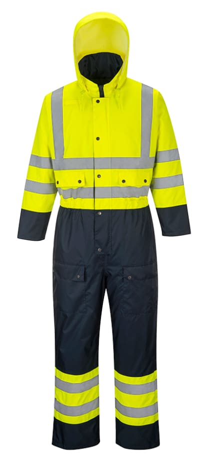 Winter hi viz waterproof contrast coverall lined portwest