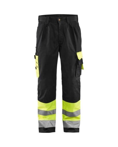 Workwear hi vis driver’s trousers with knee pad pockets and multi (polycotton)-1584