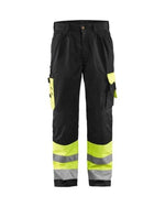 Workwear hi vis driver’s trousers with knee pad pockets and multi (polycotton)-1584