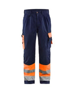 Workwear hi vis driver’s trousers with knee pad pockets and multi (polycotton)-1584