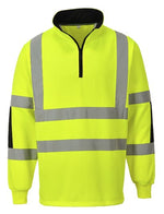 Xenon rugby 1/4 zip hi viz sweatshirt portwest ris3279 - b308