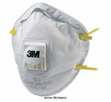 3M Cup Shaped Respiratory Mask With Valve P1V (Pack Of 10) - 8812 Respiratory Active-Workwear  3M 8812 Cup-Shaped Respirator (Valved) - FFP1 Provides respiratory protection against low levels of fine dusts and mists. Additional Information , 3M Cool Flow valve reduces heat build up