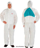 3M Type 5/6 Disposable Coverall Green/White (Pack of 20) - 4520 Disposable Clothing Active-Workwear Innovative, lightweight material offering excellent breathability leading to improved comfort. Good protection against dusts and certain light liquid splashes. Elasticated waist and ankles for co