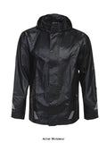 Waterproof reflective rain jacket with adjustable features