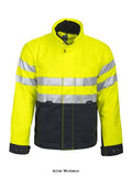 High vis work jacket with customisable pockets and enhanced visibility