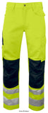 Projob 6532 high vis work trousers with smart storage solution