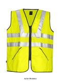 High visibility class 3 zip vest with handy pockets and adjustable fit