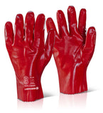 Pvc Gauntlet Liquid Proof Red 11"  28cm Red Rubber Glove (Pack of 10 pairs) -Pvcnr11 Hand Protection Active-Workwear PVC Gauntlet.11" (28cm) overall length. Liquid proof EN388: 2003 Level 3 - Abrasion Level 1 - Cut Resistance Level 1 - Tear Resistance Level 1 - Puncture 
