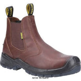 Amblers AS307C Composite Safety Dealer Boot-31378-53688 Boots Amblers Active-Workwear Lightweight metal-free safety dealer boot with water-resistant leather upper, composite toe and midsole and heat-resistant hardwearing PU/Rubber outsole. Extra toe protection and leather heel overlay gives enhanced support and durability.