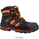 Amblers Composite AS971C Radiant S3 Hi Viz Waterproof Safety Boot - 33903-57922 Boots Amblers Active-Workwear This Metal Free Hi-Vis Safety Boot has been developed to tackle all types of industries in most adverse conditions. Hi-Vis fluorescent waterproof Cordura ensures maximum visibility at any time of day.