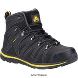Amblers S3 Softshell Waterproof Vegan Friendly AS254 Safety Boot-31390-53709 Boots Amblers Active-Workwear Vegan friendly, lightweight and breathable steel toe capped water-resistant Softshell safety hiker suitable for wear in warm weathers. Hardwearing rubber outsole and cushioning EVA midsole for comfort and shock absorption. Vegan-friendly materials.