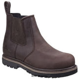 Amblers Safety AS231 Waterproof Steel Toe Dealer Boot Pull On -27094-45507 Boots Amblers Active-Workwear Hardwearing and traditional GOODYEAR WELTED safety Chelsea boot, crafted with water resistant full grain leather upper & internal waterproof membrane, steel toe, flexible composite midsole and hardwearing PU/Rubber outsole,  Full Grain Water Resistant Crazy Horse Leather Upper