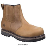 Amblers Safety AS232 Robust Waterproof Dealer Safety Boot-27095-45508 Boots Amblers Active-Workwear A robust GOODYEAR WELTED safety dealer boot made with full grain water resistant leather upper & internal waterproof membrane, twin leather overlay elastic gussets, steel toe, flexible composite midsole and hardwearing PU/Rubber outsole