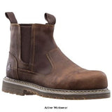 Amblers Safety Ladies AS101 Alice Slip On Safety Dealer Boot Women's Size 3-8  Boots Amblers Active-Workwear Ladies modern Goodyear Welt safety dealer boot crafted with Leather, has a Steel Toe cap, pull on loops for ease along with twin elastic gussets, Nitrile Rubber outsole with energy absorbing heel for comfort. Safety standard EN ISO 20345:2011-SB