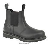 Amblers steel fs5 pull on safety dealer boot steel toe cap and midsole