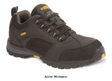 Apache Black Leather/Mesh Safety Trainer with Steel Toe Cap & Midsole - Model AP318 SM
