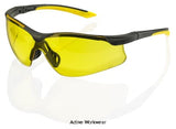 B-Brand Beeswift Yellow Yale Safety Glasses /Spectacles Anti Mist Lens (Pack Of 10) - Bbys Eye Protection Active-Workwear