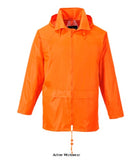 Orange Basic Budget Waterproof Rain Jacket Portwest S440 Workwear Jackets & Fleeces Active-Workwear Designed to be worn in foul weather conditions, the cheap and cheerful Classic Rain Jacket is not only practical and durable, it offers exceptional value for money. Easily rolled up and stored for when the wet weather arrives. Available in a wide range of colours, wearer satisfaction is guaranteed. Features Waterproof keeping the wearer dry and protected from the elements Taped seams 