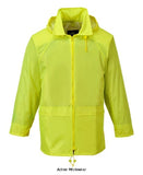 Yellow Basic Budget Waterproof Rain Jacket Portwest S440 Workwear Jackets & Fleeces Active-Workwear Designed to be worn in foul weather conditions, the cheap and cheerful Classic Rain Jacket is not only practical and durable, it offers exceptional value for money. Easily rolled up and stored for when the wet weather arrives. Available in a wide range of colours, wearer satisfaction is guaranteed. Features Waterproof keeping the wearer dry and protected from the elements Taped seams