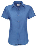 B&C Ladies Oxford Short Sleeve Corporate Shirt-SWO04 - Shirts Polos & T-Shirts - B and C