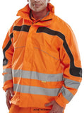 Eton hi vis ris 3279 jacket waterproof & breathable orange rail bseen beeswift - et46