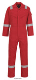 REd Bizflame Aberdeen Flame Retardant Coverall Offshore Hi Vis - Portwest  FF50 Fire Retardant Active-Workwear Ideally suited to off shore industries this top of the range coverall comes in inch sizes for the perfect fit. Certified to a multitude of international standards the Aberdeen coverall offers top protection in a range of hazardous environments.