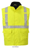 Yellow Bizflame Anti Static Hi Viz RIS 3279 Flame retardant Bodywarmer Gilet FRAS- S776 Hi Vis Tops Active-Workwear A great addition to the Bizflame Rain Range, this multi- functional FRAS hi Viz bodywarmer offers all the safety properties of the other garments in this range including a concealed mobile phone pocket under the stormflap for easy access and a quilted flame resistant lining for maximum protection and comfort.