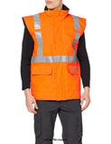 Orange Bizflame Anti Static Hi Viz RIS 3279 Flame retardant Bodywarmer Gilet FRAS- S776 Hi Vis Tops Active-Workwear A great addition to the Bizflame Rain Range, this multi- functional FRAS hi Viz bodywarmer offers all the safety properties of the other garments in this range including a concealed mobile phone pocket under the stormflap for easy access and a quilted flame resistant lining for maximum protection and comfort.