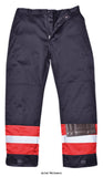 Bizflame flame retardant work pants with high vis reflective stripes - FR56