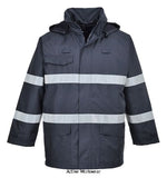 Bizflame flame retardent breathable waterproof high viz rain jacket - s770 fire retardant active-workwear