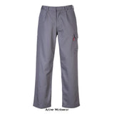 BizWeld ARC Flame Retardant Welder Cargo Work Trousers Portwest BZ31 Fire Retardant Active-Workwear Portwest Biz weld Flame Retardant Cargo Pants offer protection against the thermal hazard of electric arc and guarantees flame resistance for the life of the garment. These modern pants have an elastic waist band for comfort and ease of movement. A range of ample pockets allow for convenient storage. CE-CAT III Dual 