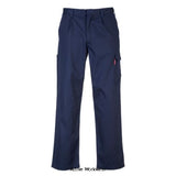 Navy Blue BizWeld ARC Flame Retardant Welder Cargo Work Trousers Portwest BZ31 Fire Retardant Active-Workwear Portwest Biz weld Flame Retardant Cargo Pants offer protection against the thermal hazard of electric arc and guarantees flame resistance for the life of the garment. These modern pants have an elastic waist band for comfort and ease of movement. A range of ample pockets allow for convenient storage. CE-CAT III Dual hazard protection 7 pockets 